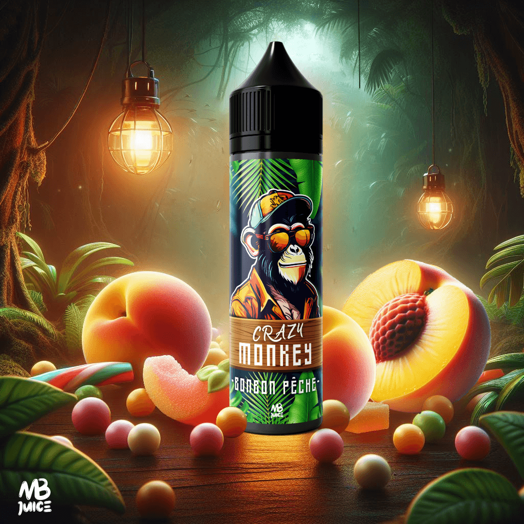 BONBON PÊCHE - CRAZY MONKEY - MBJUICE