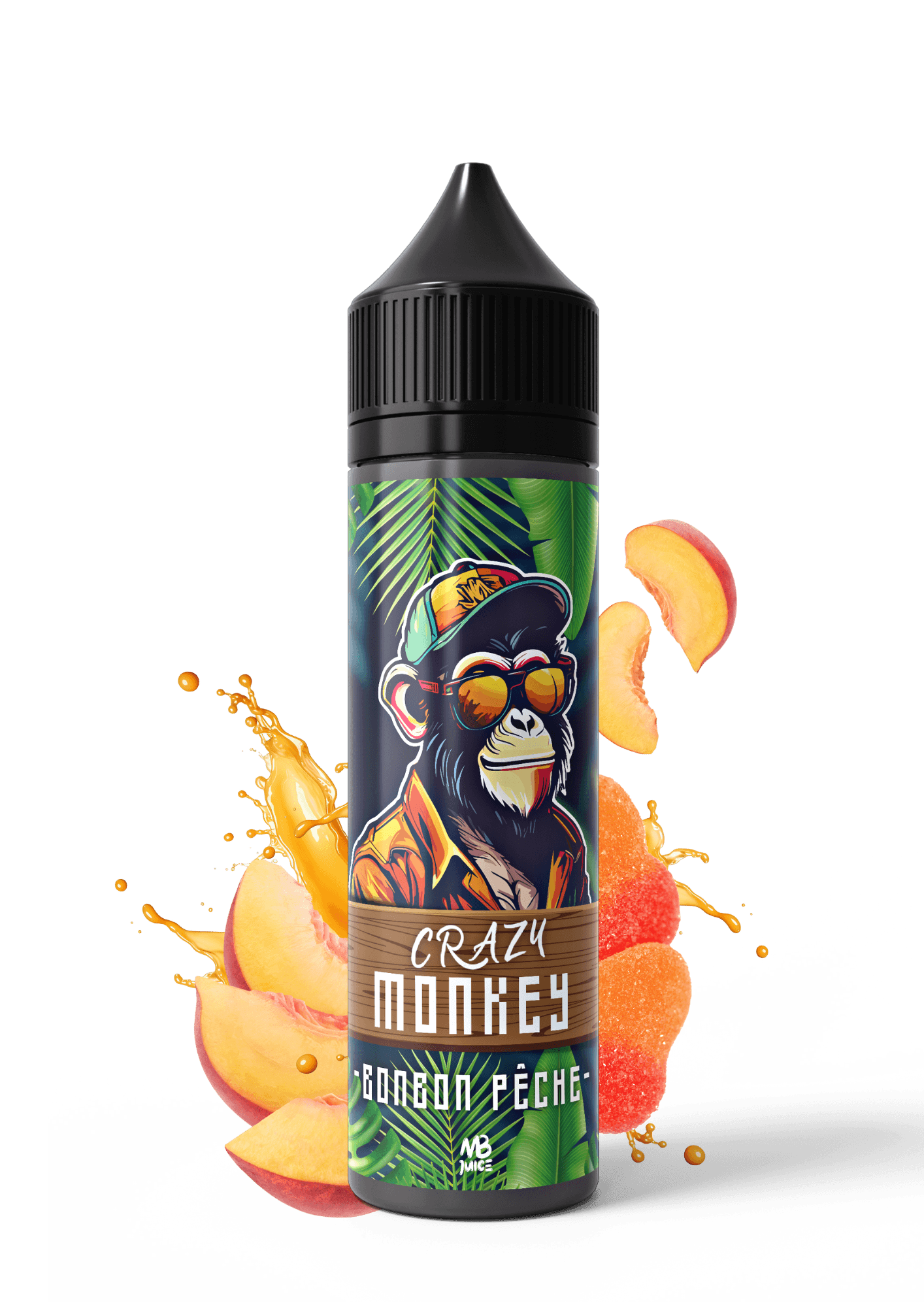 BONBON PÊCHE - CRAZY MONKEY - MBJUICE